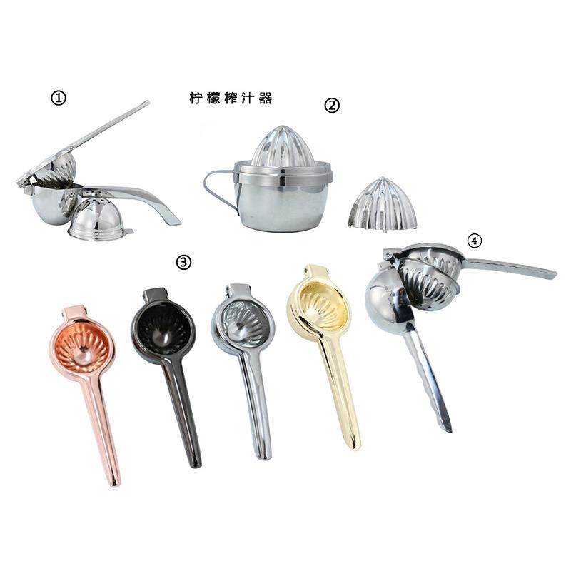 不锈钢手动榨汁器奶茶店酒吧水果柠檬夹榨汁器加厚压汁器
