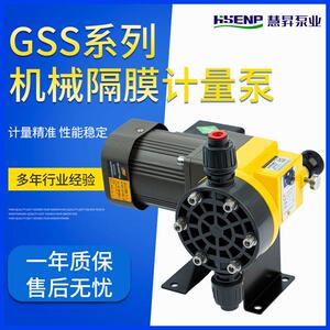 慧昇泵业GSS系列机械隔膜计量泵精准投加PVDF25WPAC/PAM