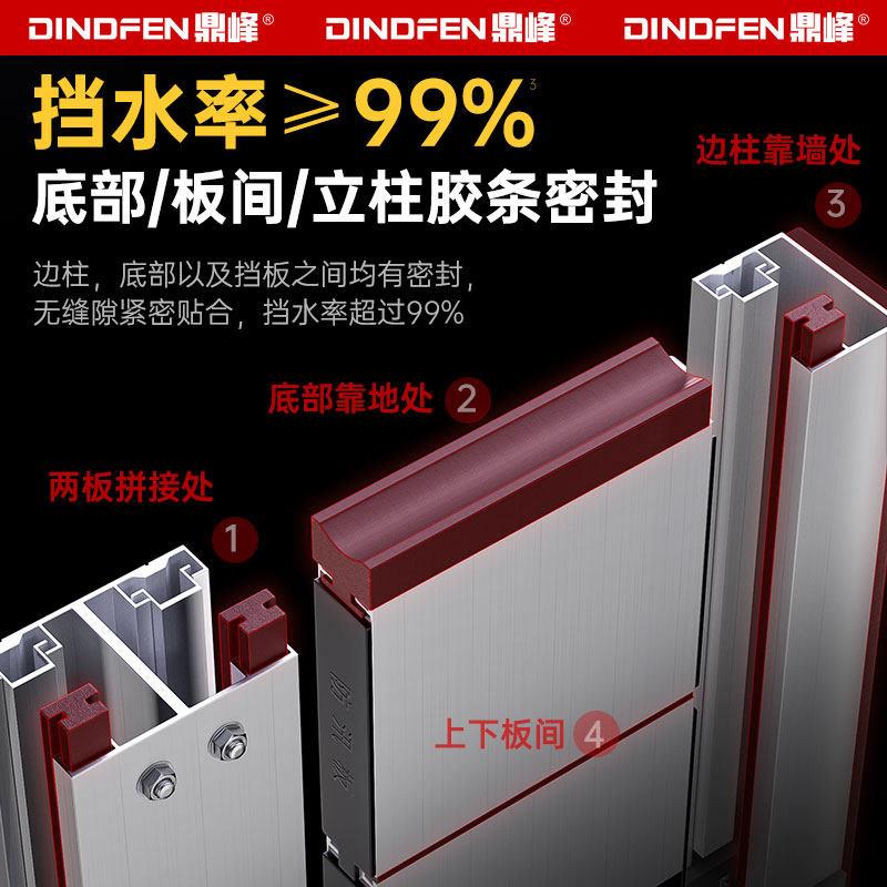 车库防水挡板防洪防汛挡水板铝合金可移动门口店商场家用地下仓库