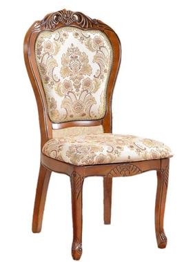 工直销欧式店餐椅厂41866手雕花酒实木家具美式餐椅扶椅