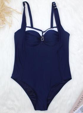 One Piece Swimsuit Women Plus Size Swimwear Solid Backless S