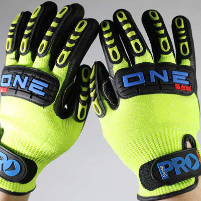 机械工具石油防护砸耐磨手套 凯夫拉防割穿刺TPR超纤长指手套