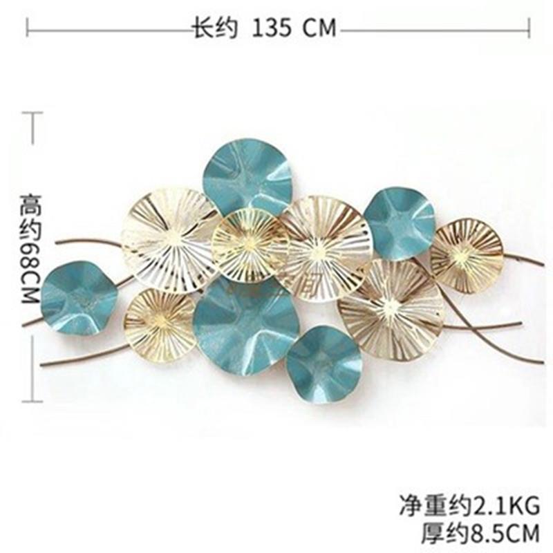 金属荷叶壁饰沙发背景墙上装饰品挂件样板房墙面创意壁挂铁艺墙饰