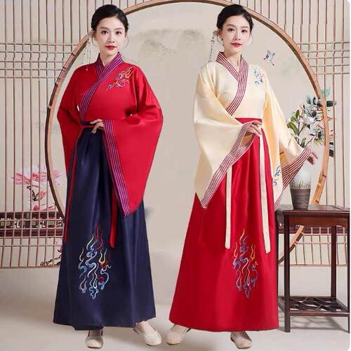 汉服男女成人古装唐装2025新款教师国学服装开笔礼老师拜师演出服