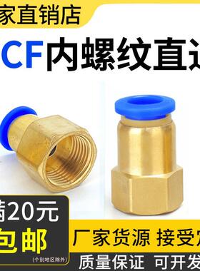 PCF内螺纹直通公制M6M8M10M12M14M16M18M20M22内丝01 02 03 04 06