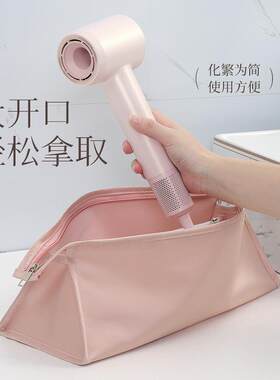 吹风机收纳包挂墙免打孔旅行便携透视收纳网袋化妆品卷发棒收纳袋