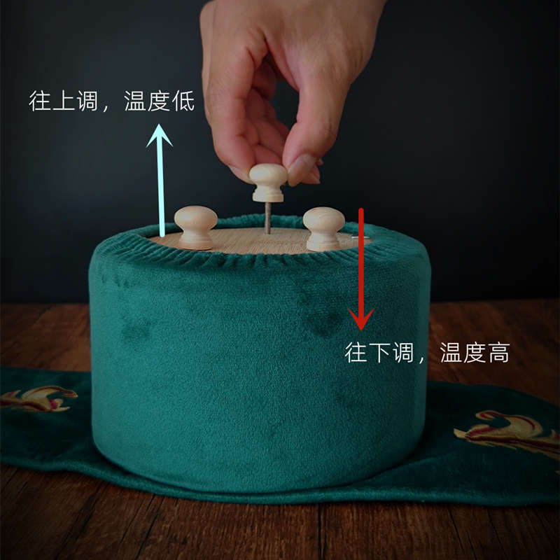 大艾灸盒随身灸家用木制滤烟明火悬灸罐熏蒸仪灸器具腰部腹部盒子