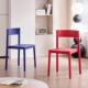 北欧家用塑料餐椅设计师椅子多巴胺轻奢单人简约叠放靠背椅休闲