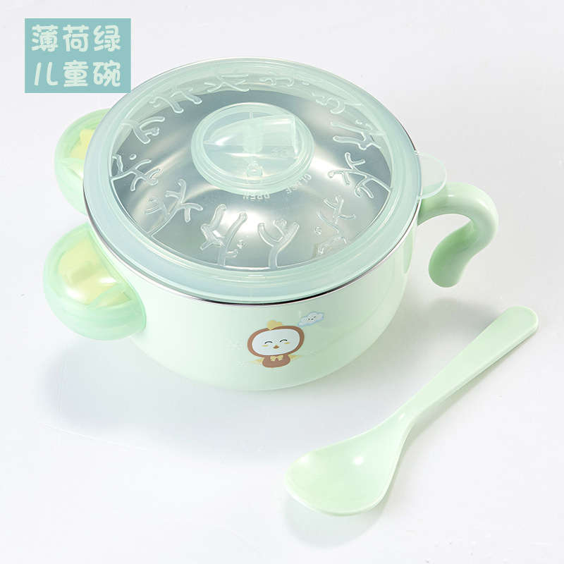 恒温不锈钢摔碗防注水保温饭碗套装餐具辅婴儿碗食儿童宝宝碗吃碗