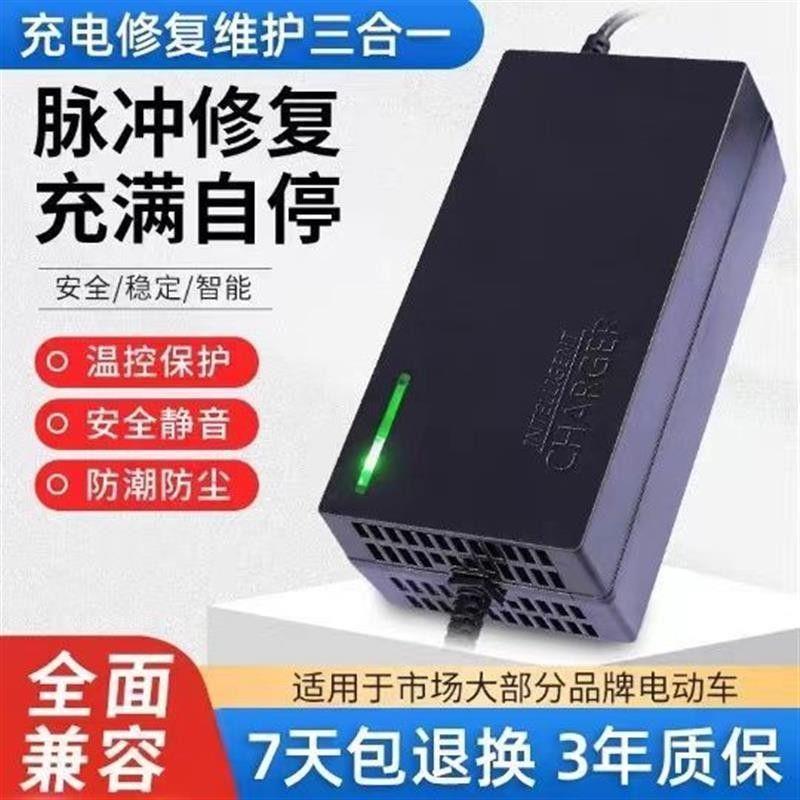 加长线2米电动车电瓶充电器48V12AH60V20AH64V72V二轮三轮铅酸用