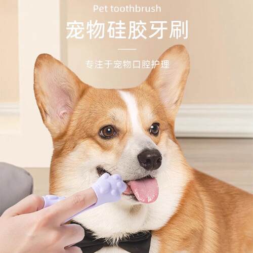 Pet Dental Care Set: Silicone Finger Toothbrush for Cats and