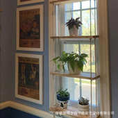 多层置物架壁挂手工编织收纳架隔板卧室墙上客厅名宿商店创意装 饰