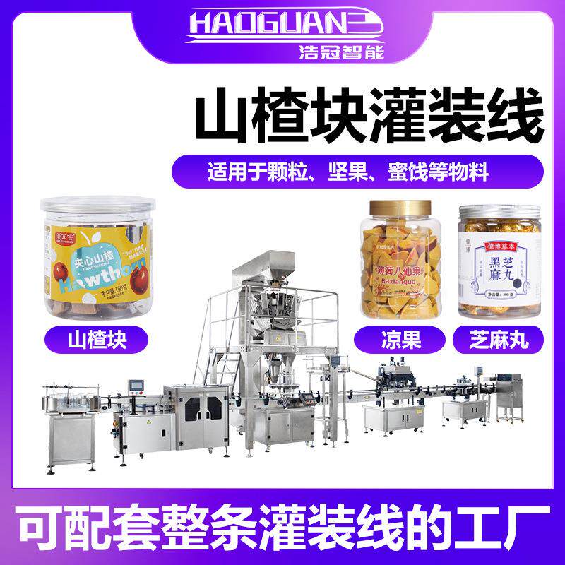 全自动山楂灌装机 桂圆肉芒果干定量罐装机 瓶装凉果芝麻丸灌装线