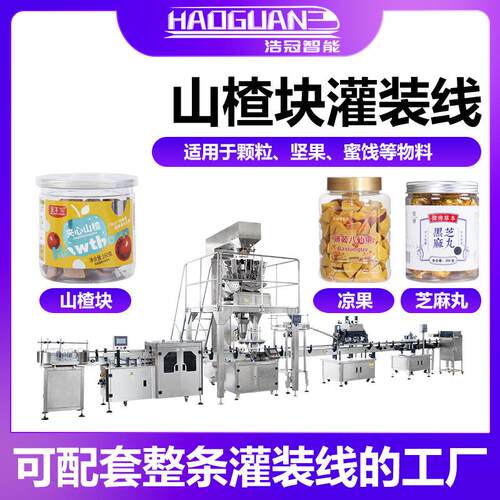 全自动山楂灌装机桂圆肉芒果干定量罐装机瓶装凉果芝麻丸灌装线