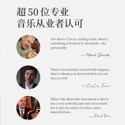 Disero德塞鲁1716欧料纯手工小提琴独板成人专业演奏儿童考级乐团