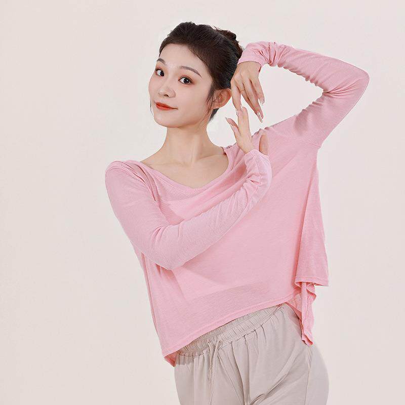 舞蹈服练功服女中国舞古典舞现代舞宽松上衣长袖罩衫24年春季上新