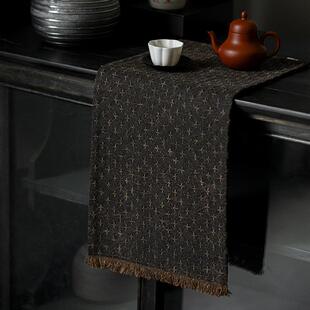 古香桌云纱接茶席桌旗家用中拼式禅意复干泡席防水茶垫布茶道JZ-Y