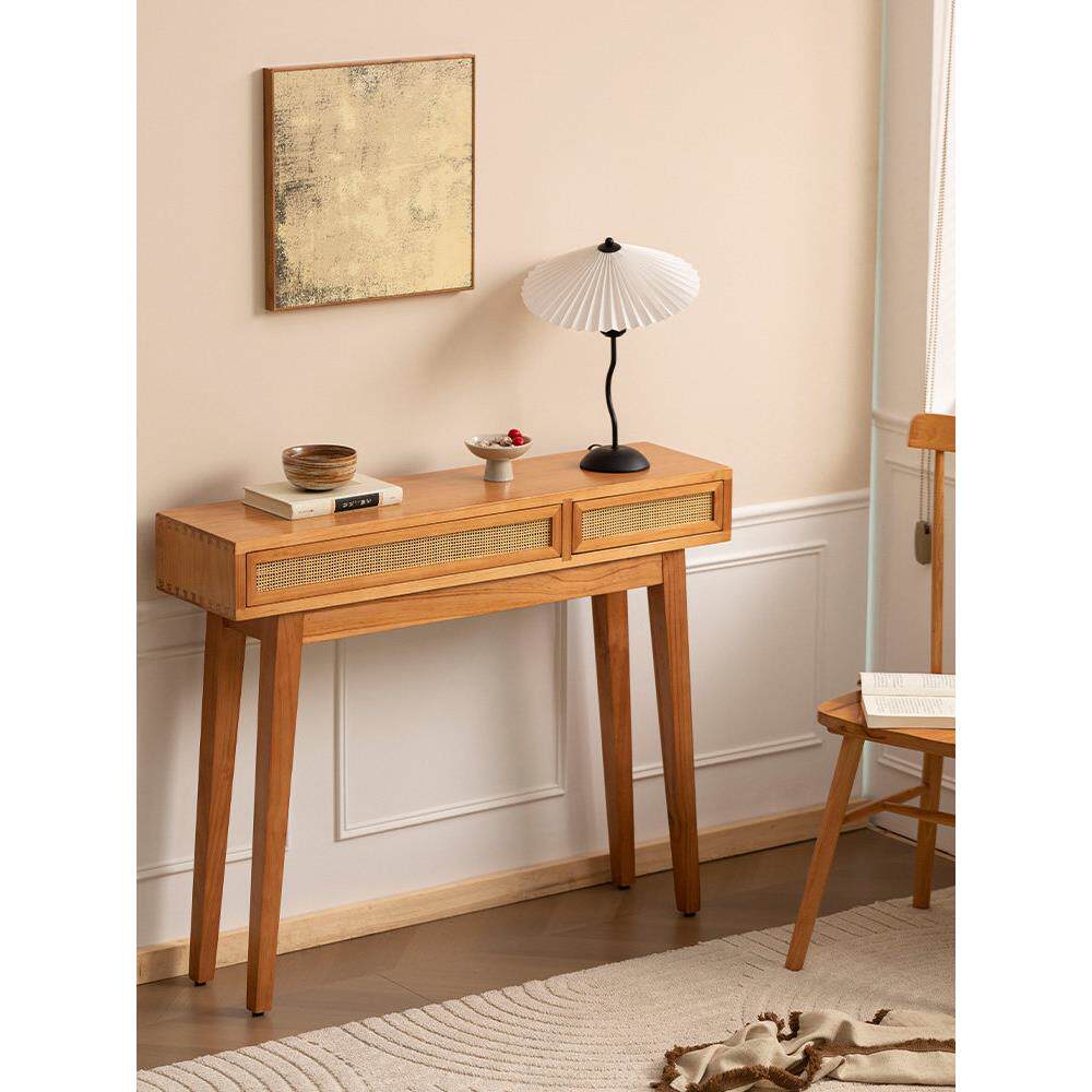 简约现代极窄入口桌北欧轻豪华实木入口柜入口走廊入口桌靠墙图案,住宅家具,玄关台,淘宝优惠券,粉丝福利购,淘宝优惠卷