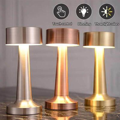 Retro Table Lamp Metal Touch Decor for Bar Coffee Restaurant