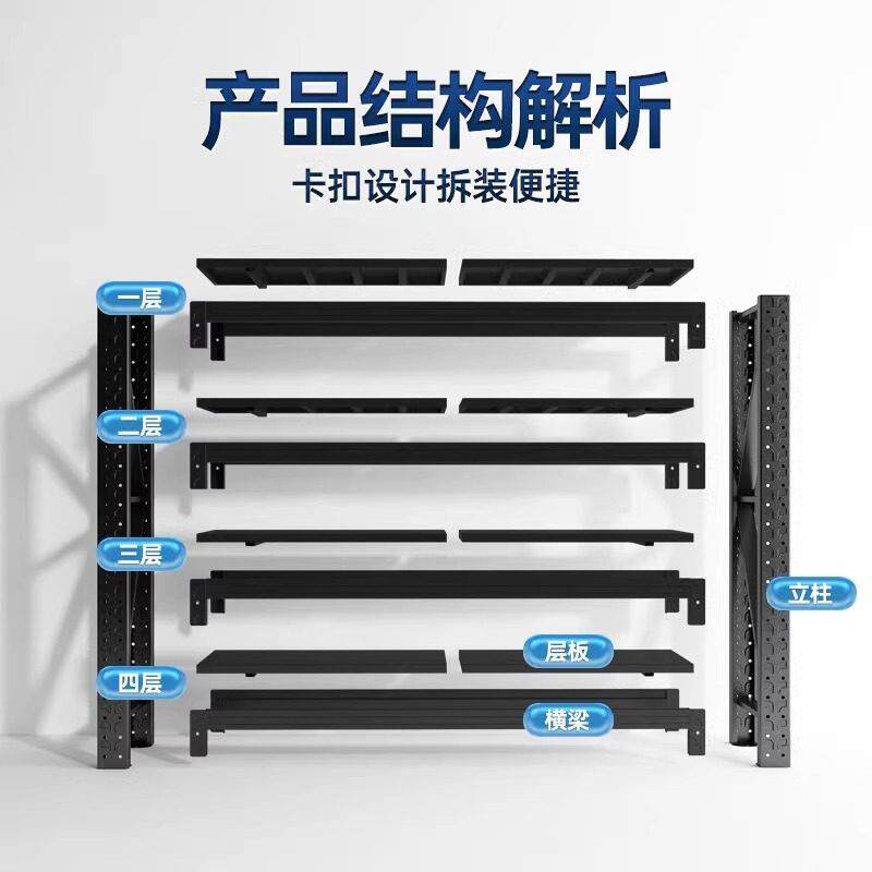 仓储货架多层置架MAGA-102库重型落地展示架加厚家用物超市能多功