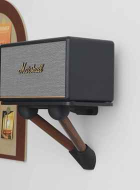 适用MARSHALL马歇尔音响壁挂支架acton/stanmore音箱实木上墙托