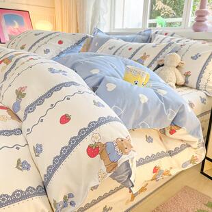 多尺寸全棉被套单件180x220x240双人被罩纯棉四季 150x200宿舍被单