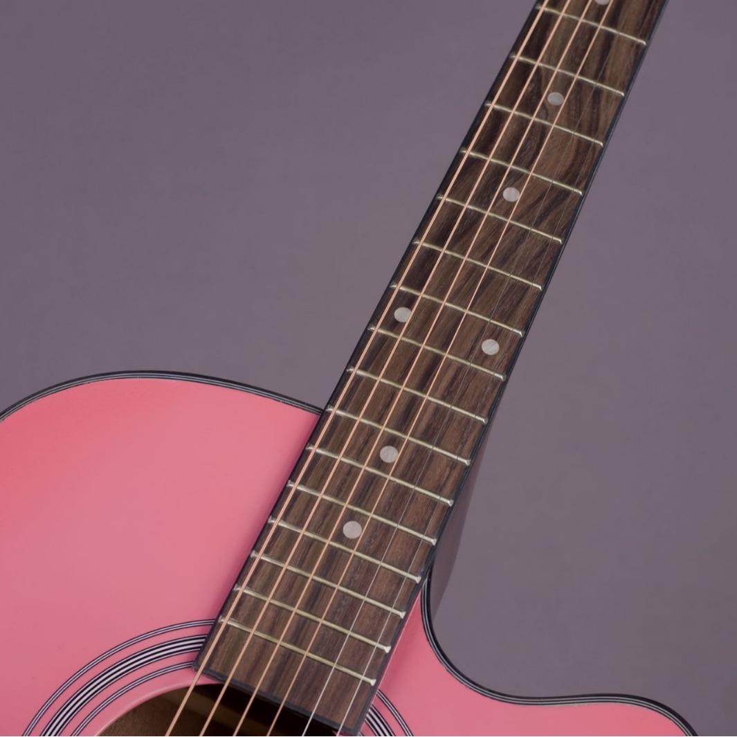 40寸亮光民谣吉他 云杉沙比利guitar粉蓝色木吉他无标A桶原声乐器