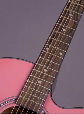 40寸亮光民谣吉他 云杉沙比利guitar粉蓝色木吉他无标A桶原声乐器