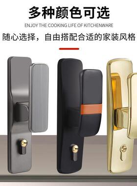 代直推门锁室内卧室静EAF房音家用门木门通用型拉门推锁推压门现