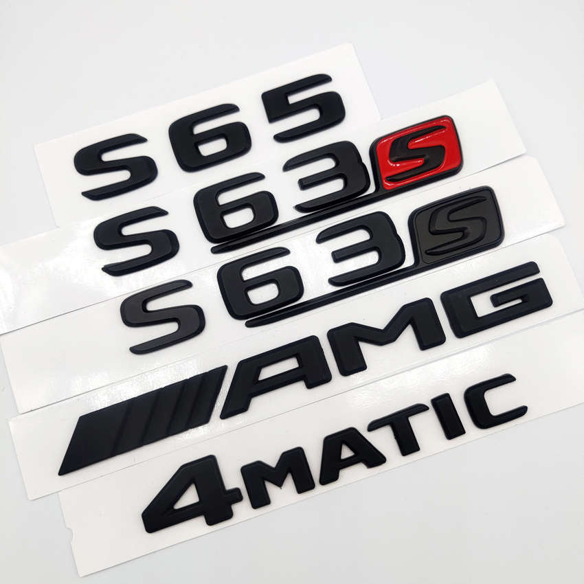 适用奔驰S400车标s500l字标S450L标 S350L标志4MATIC amg尾标黑