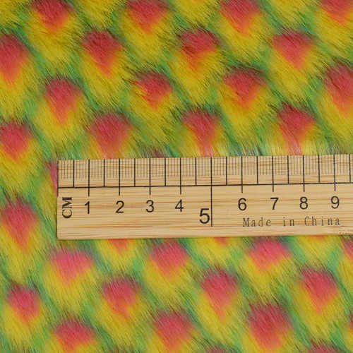 源头工厂提花兔毛 提花狐狸毛仿兔毛面料 人造毛皮菠萝提花布料