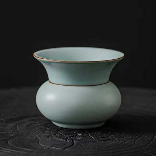 汝窑茶漏套装茶叶过滤茶具配件家用陶瓷可养开片功夫茶具茶道配件