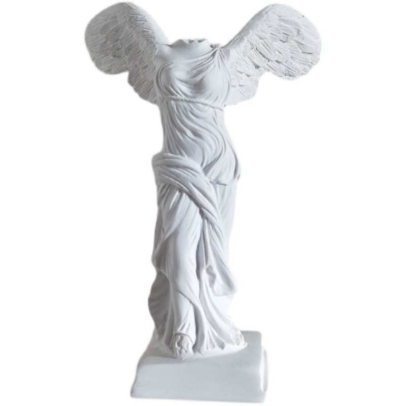 14cm高树脂仿石膏胜利女神雕像雕塑全身像北欧式人物摆件桌面摆设