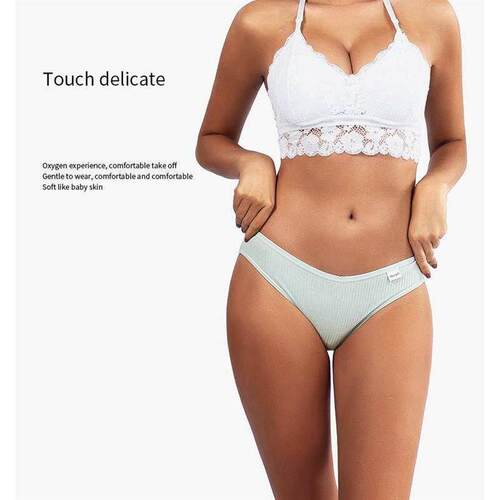 Women Cotton Underwear Ladies Mid Rise Briefs Comfy Panties