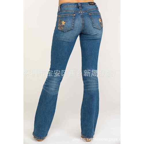 Ladies' jeans embroidered jeans women's pants
