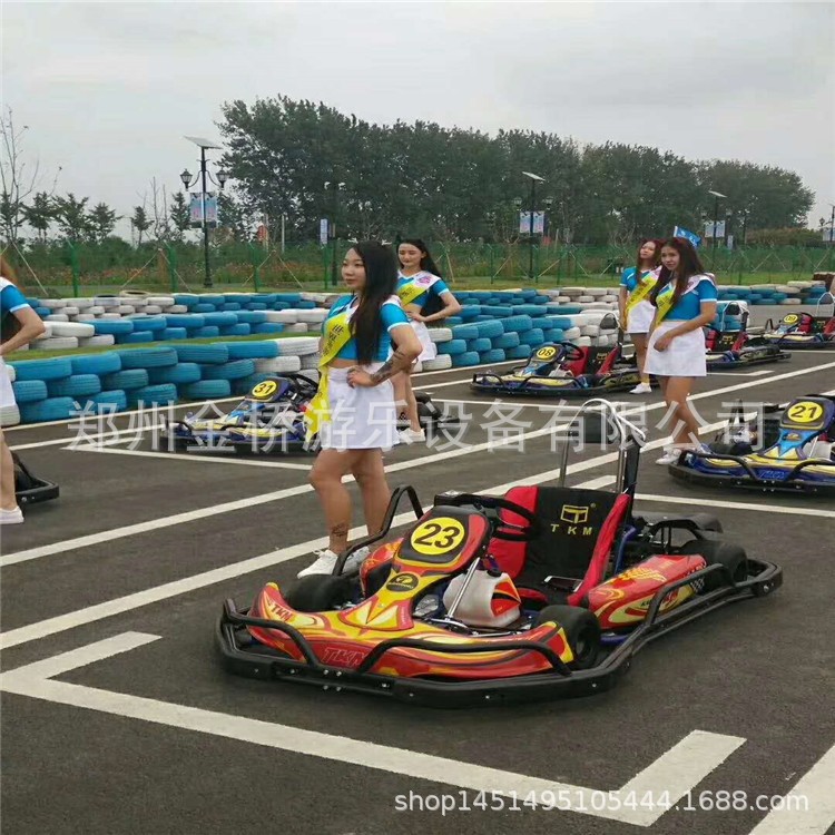 户外电动卡丁车新型游乐设备厂家销售四轮赛道竞技电动汽油卡丁车
