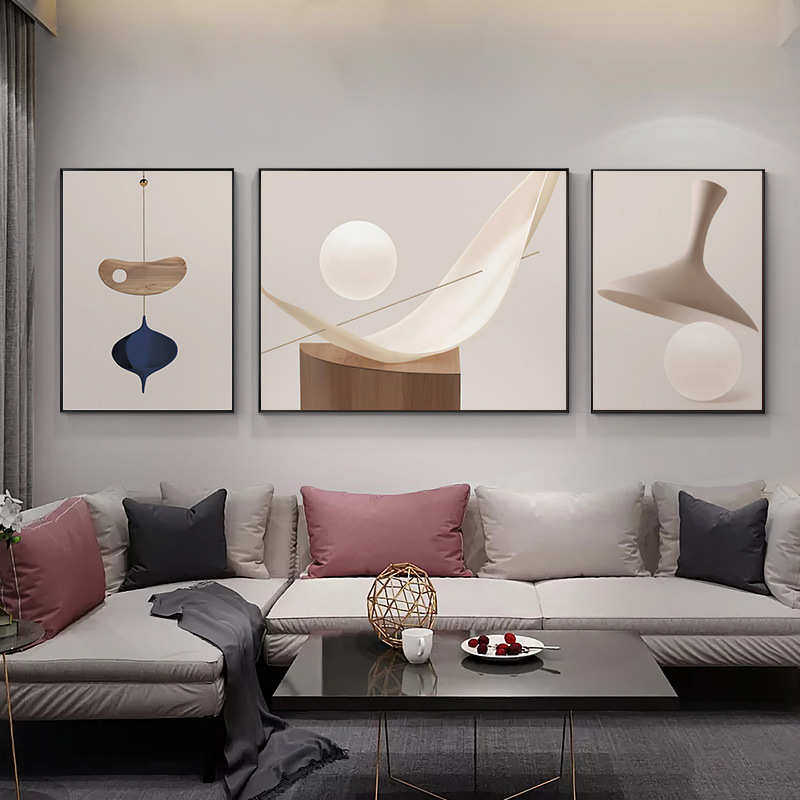现代简约轻奢客厅装饰画沙发背景墙挂画抽象大气餐厅北欧三联壁画,家居饰品,现代装饰画,淘宝优惠券,粉丝福利购,淘宝优惠卷