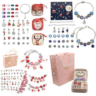 DIY Bracelet Making Kits Spacer Beads Metal Pendant Charms A