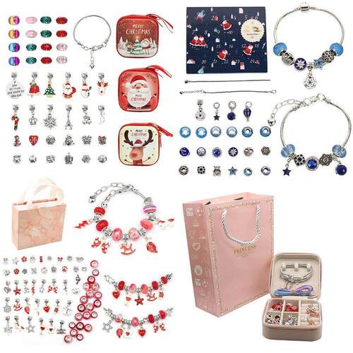 DIY Bracelet Making Kits Spacer Beads Metal Pendant Charms A