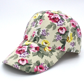 韩版春夏潮女士遮阳帽，大沿花朵棒球帽时尚，户外防晒太阳帽鸭舌帽子