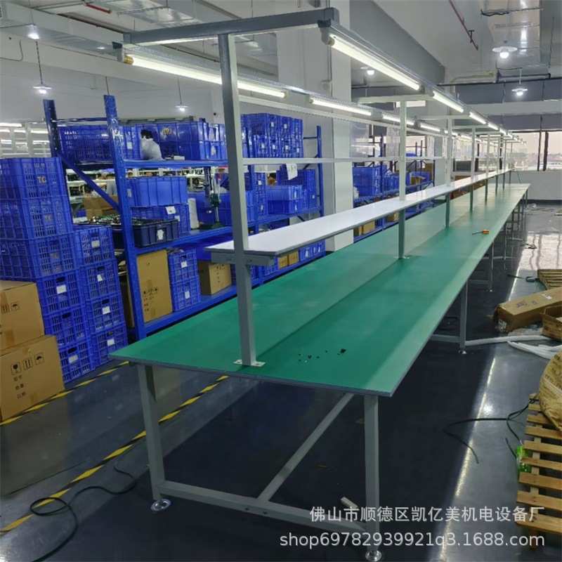 多层白台抽屉双边电商工作防静电打包工作台定制单边色带桌操作台