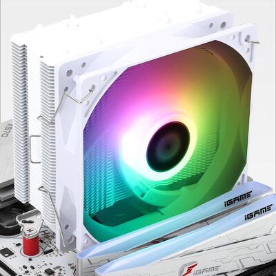 利民(Thermalright)AX120RSE WHITE ARGB CPU风冷散热器支持1700