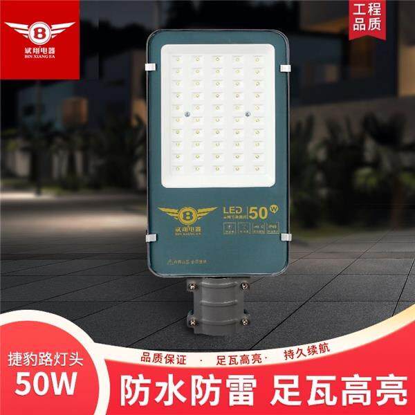斌翔LED户外路灯头220v超亮防水新农村小区庭院挑臂家用电道路灯