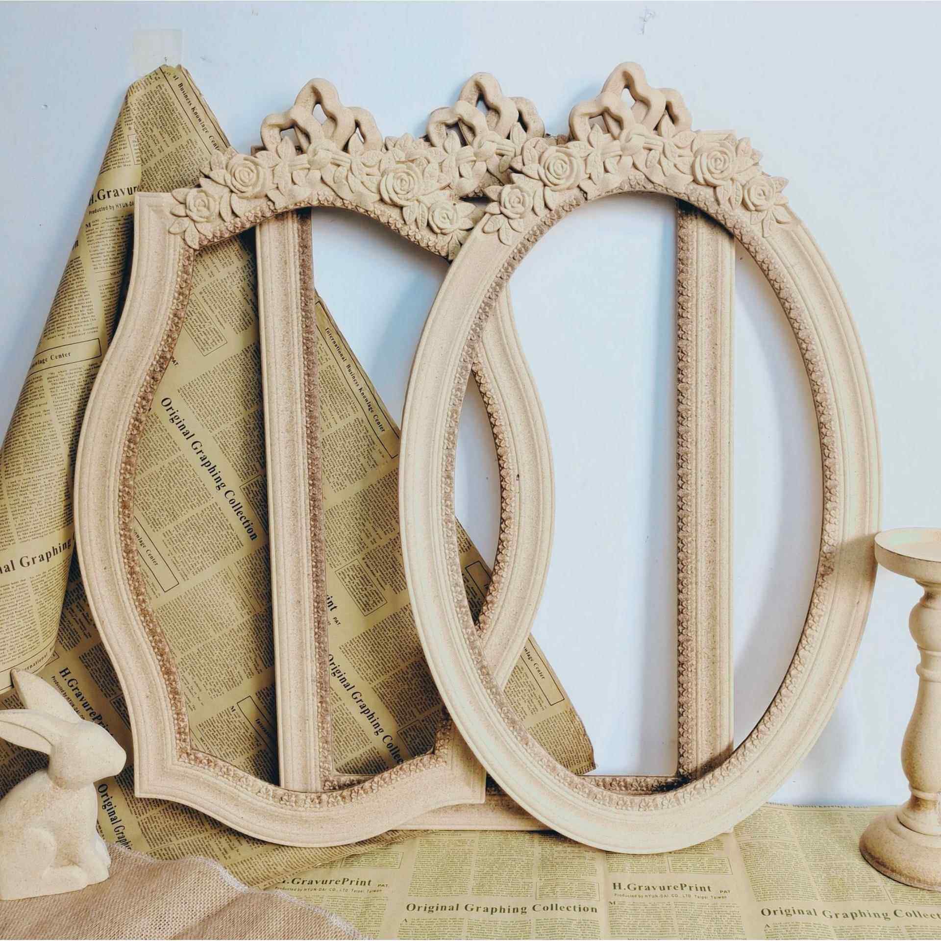 复古毛坯相框木框做旧油画框欧式镜框民宿结婚场地装饰品拍摄道具