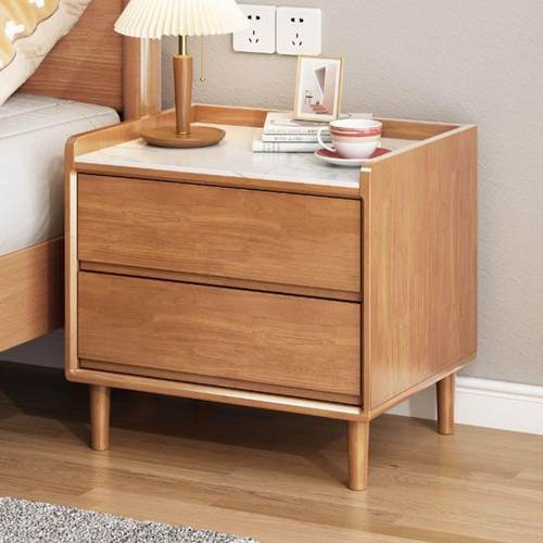 实木北欧床头柜现代简约家用收纳卧室床边柜床边储物储物柜小型