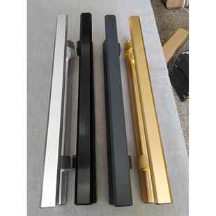 加厚玻璃门把手黑色木门拉手明装肯德基大门铝氧化拉手扶手可定做