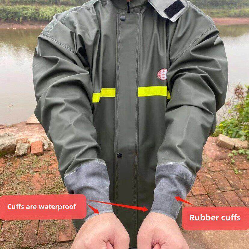 户外农用袖口防水雨衣单面弹力袖口渔民专用雨衣防水服装防雨
