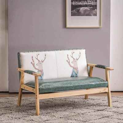 奶茶店桌椅组合网红咖啡厅甜品创意简约休闲个性清新双人卡座沙发