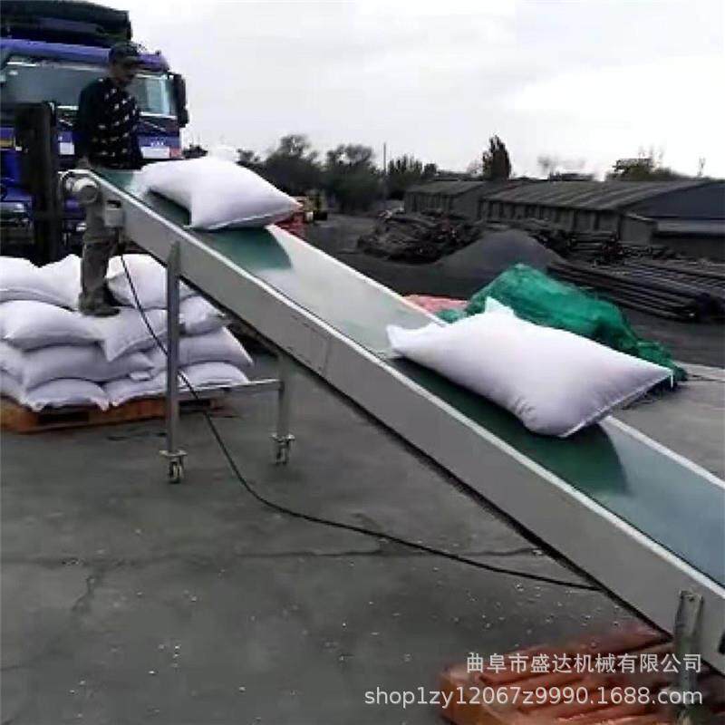 带输送机小型转皮弯皮带线输送机 皮坡倾斜爬上料盛达带运输机