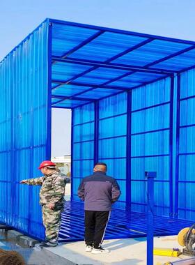 鲁鸿全封闭工地洗车机矿场车辆冲洗平台工程洗轮机承重力强